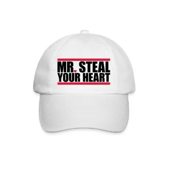 Monsieur vole votre cœur - Casquette classique - blanc/blanc - Devant