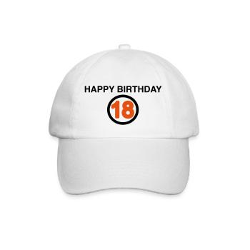 18e anniversaire - Casquette classique - blanc/blanc - Devant