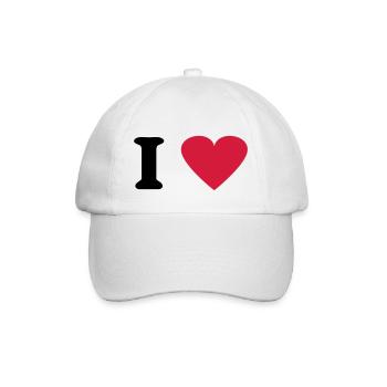 I Love - Casquette classique - blanc/blanc - Devant