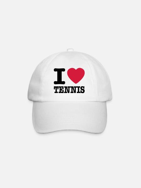 I love tennis AT - Baseballkappe - Weiß/Weiß