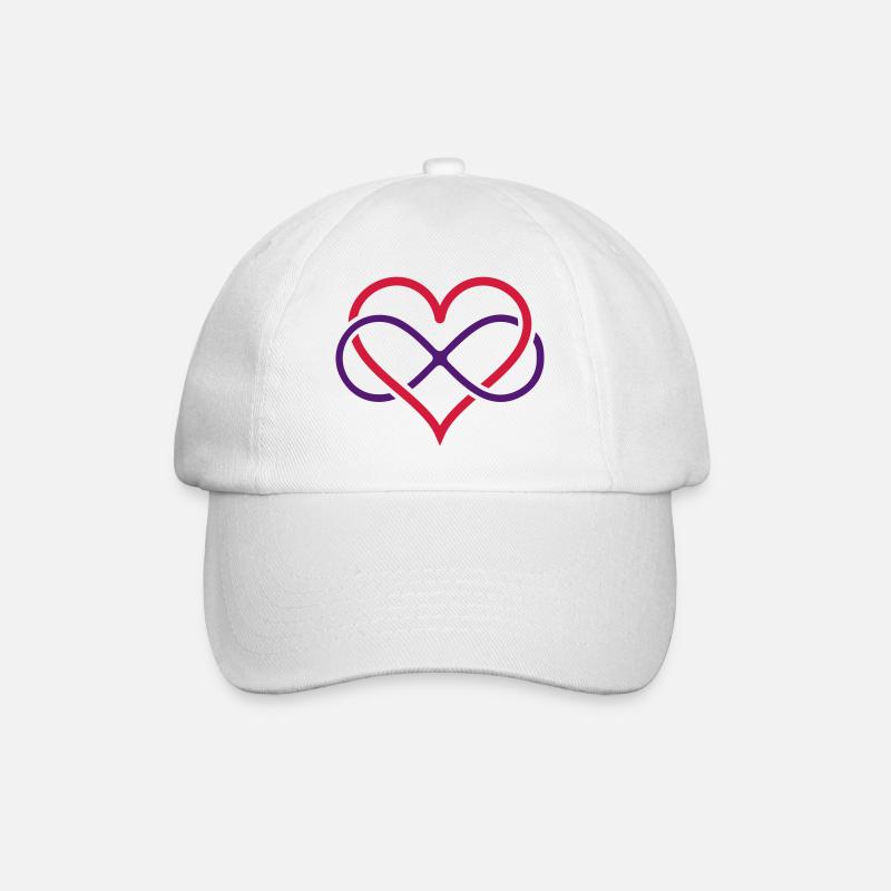 Coeur Infinity Motif / concepteur - Casquette classique - blanc/blanc