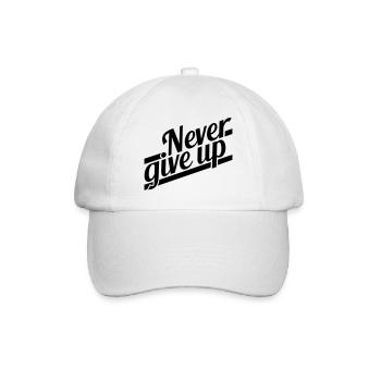 Logo n'abandonne jamais avec succès - Casquette classique - blanc/blanc - Devant