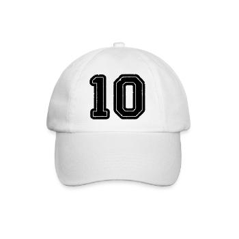 10 - Baseballkappe - Weiß/Weiß - Vorne