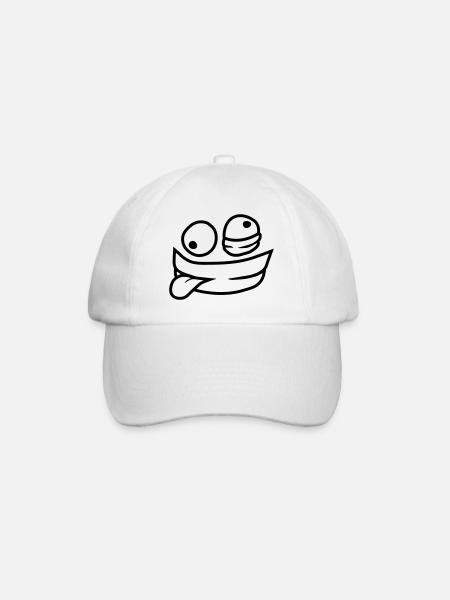 Visage de psychopathe comique - Casquette classique - blanc/blanc