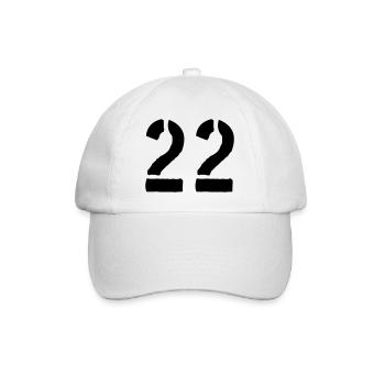 22 - Baseball Cap - white/white - Front