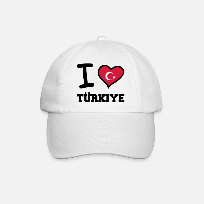 J’adore Türkiye - Casquette classique - blanc/blanc