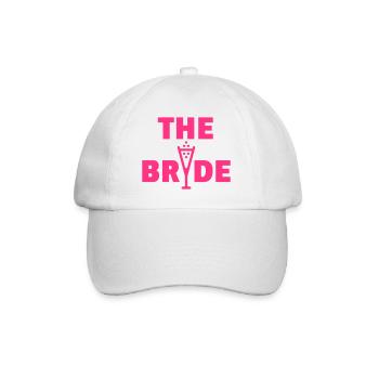 The Bride Bubbly (Hen Night Party / Neon Pink) - Baseball Cap - white/white - Front