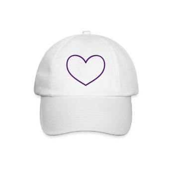 Coeur (contour, 1c) - Casquette classique - blanc/blanc - Devant