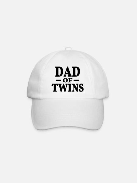 Zwillinge Vater Papa Zwillingsvater Eltern Dad - Baseballkappe - Weiß/Weiß