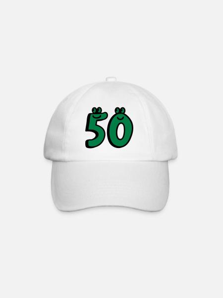 50 - Fifty - Baseball Cap - white/white