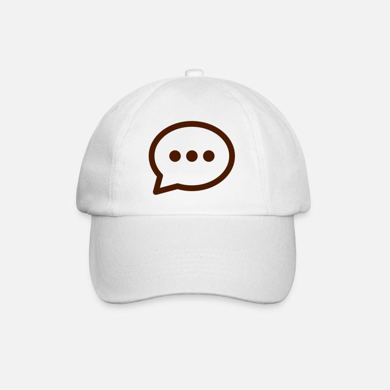 Sprechblase - Baseballkappe - Weiß/Weiß