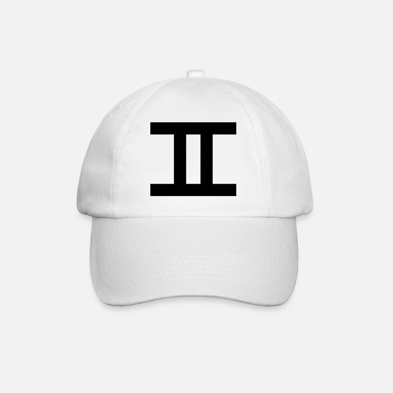 zahl_2_roemisch - Baseballkappe - Weiß/Weiß