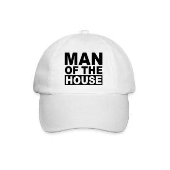 MAN OF THE HOUSE - Baseballkappe - Weiß/Weiß - Vorne