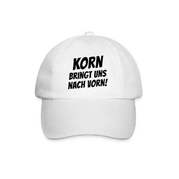 Korn bringt uns nach vorn! - Baseballkappe - Weiß/Weiß - Vorne