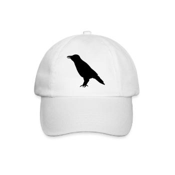 Krähe - Baseballkappe - Weiß/Weiß - Vorne