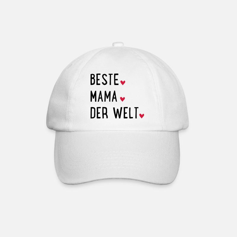 Beste Mama der Welt - Baseballkappe - Weiß/Weiß