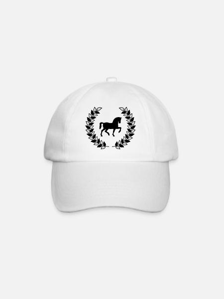 Kranz Pferd - Baseballkappe - Weiß/Weiß