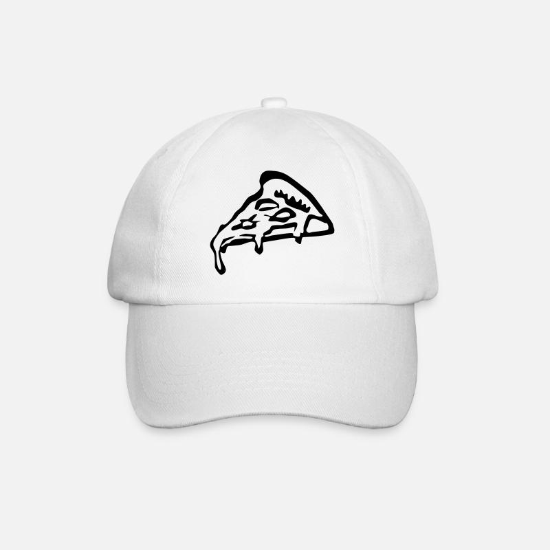 Pizza - Baseballkappe - Weiß/Weiß