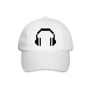 8 BIT headphones - Baseball Cap - white/white - Front