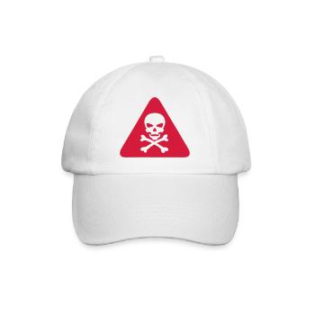 tete de mort panneau danger triangle 280) - Casquette classique - blanc/blanc - Devant
