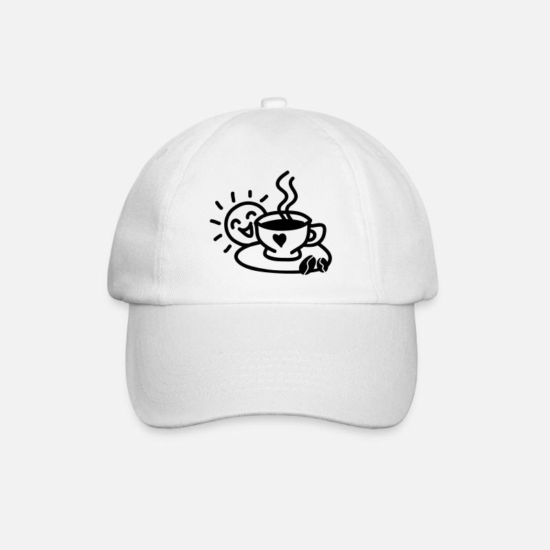 Kaffeetasse Liebe - Baseballkappe - Weiß/Weiß