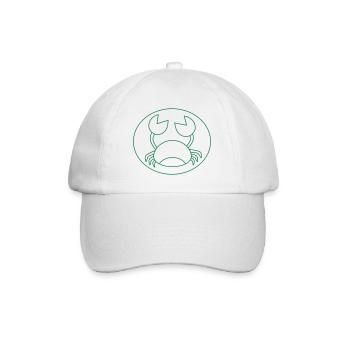 Cute up circle crab - Baseball Cap - white/white - Front