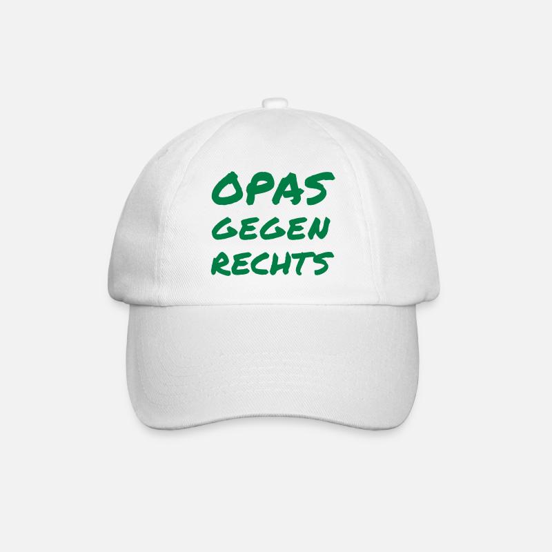 Opas gegen Rechts - Baseballkappe - Weiß/Weiß