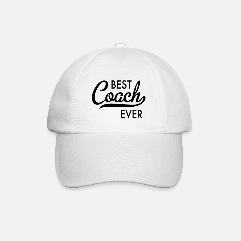 Bester Coach - Baseballkappe - Weiß/Weiß