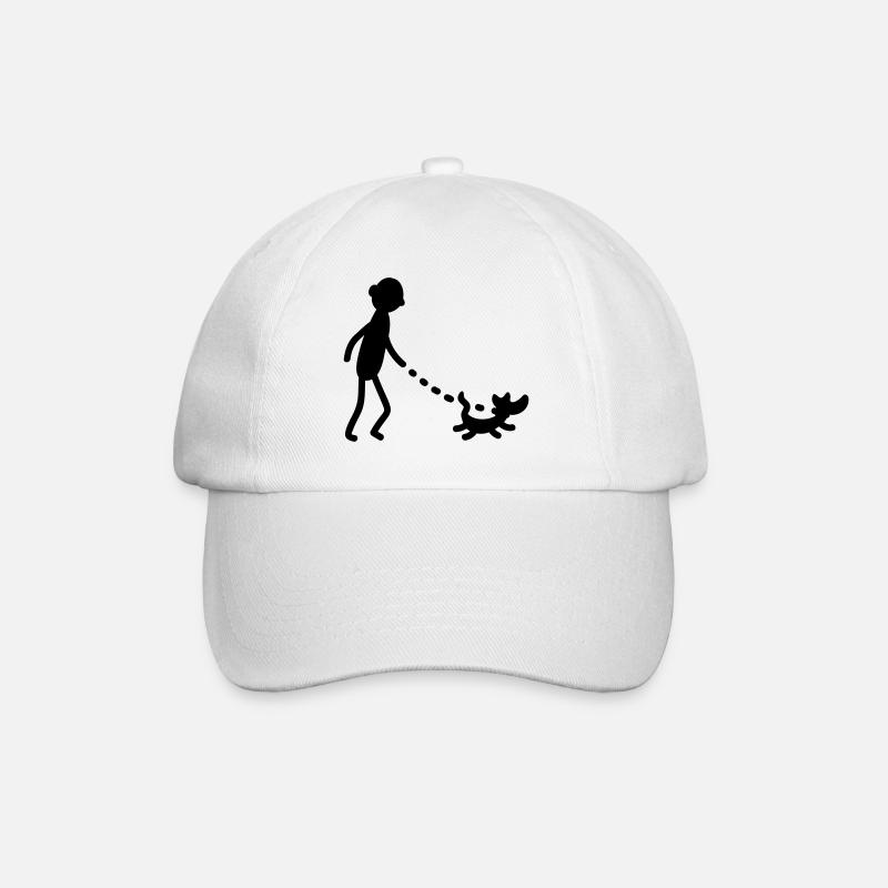 Dog Walking Dog - Baseball Cap - white/white