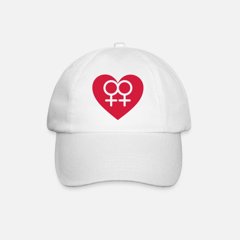 Lesbian Love - Baseballkappe - Weiß/Weiß