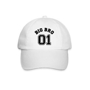 Big Bro 01 - Big Brother - Baseballkappe - Weiß/Weiß - Vorne