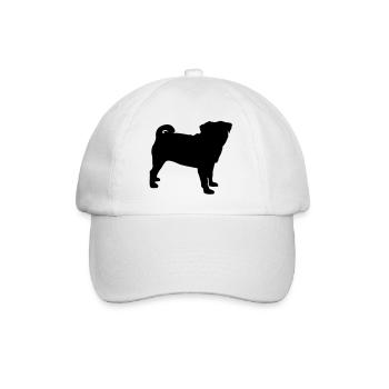 Mops - Baseballkappe - Weiß/Weiß - Vorne