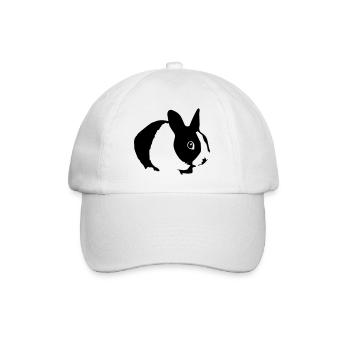 Cute Bunny Rabbit 01 - Baseball Cap - white/white - Front