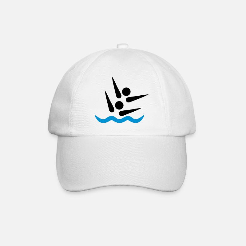 Synchronschwimmen - Baseballkappe - Weiß/Weiß