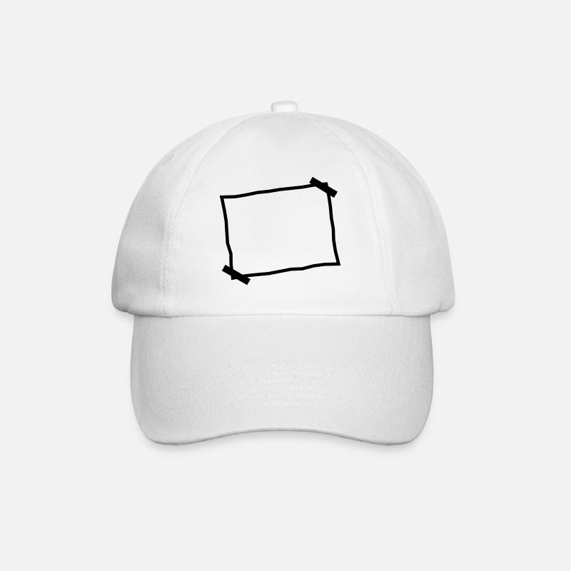 Feuille blanche de papier coincé note - Casquette classique - blanc/blanc