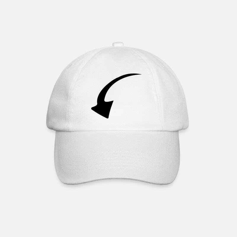 Pfeil - Pfeil - Baseballkappe - Weiß/Weiß