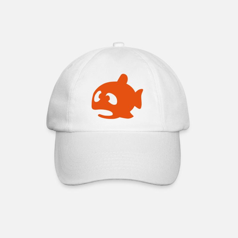 goldfish - Baseball Cap - white/white