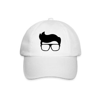 nerd - Baseballkappe - Weiß/Weiß - Vorne