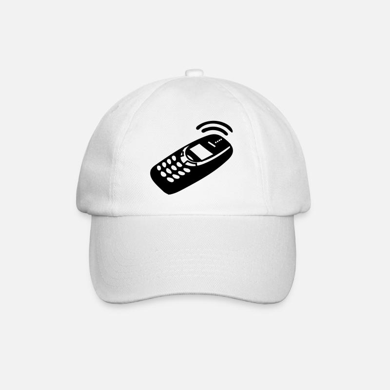 Handy - Baseballkappe - Weiß/Weiß