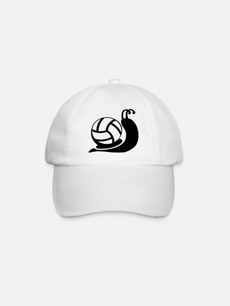 Volleyball snail - Baseball Cap - white/white