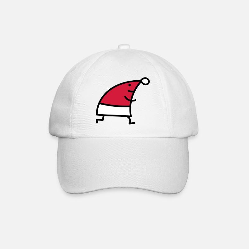 Christmas Jogging b - Baseball Cap - white/white