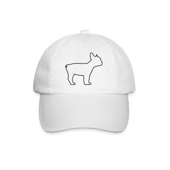 Contours du bouledogue anglais 1 - Casquette classique - blanc/blanc - Devant