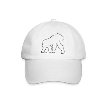 affe - Baseballkappe - Weiß/Weiß - Vorne