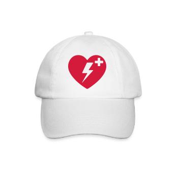 DEA, défibrillateur d’urgence, Premiers secours - Casquette classique - blanc/blanc - Devant