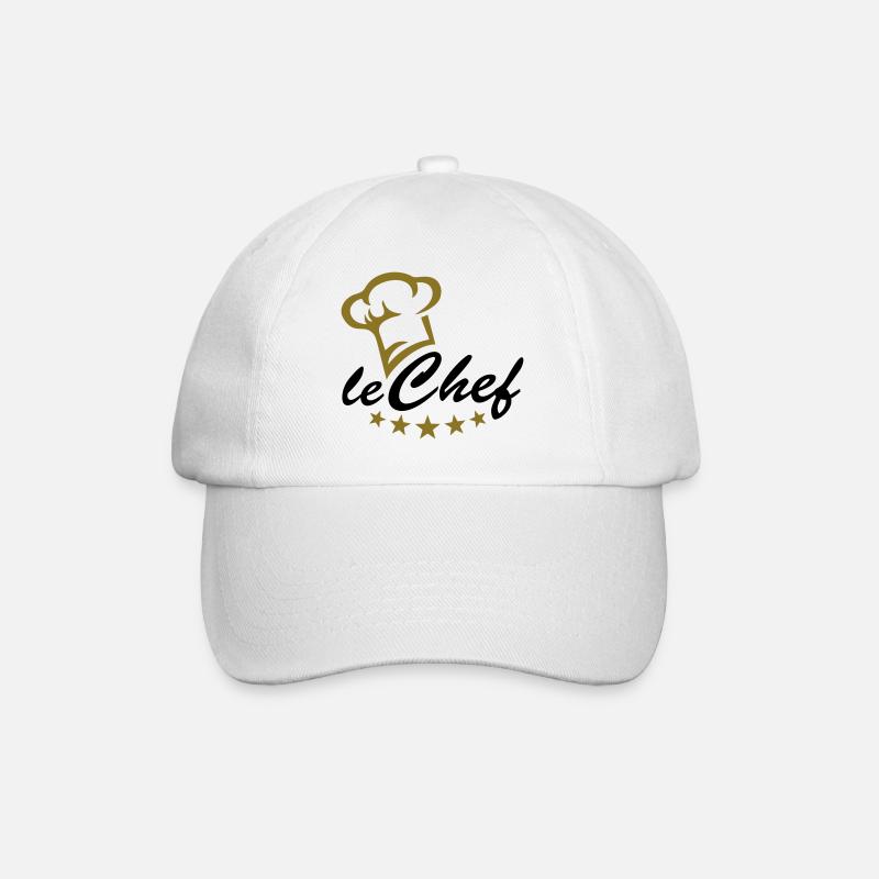 5 étoiles chef, cuisinier, restaurant, hôtel, Cinq - Casquette classique - blanc/blanc