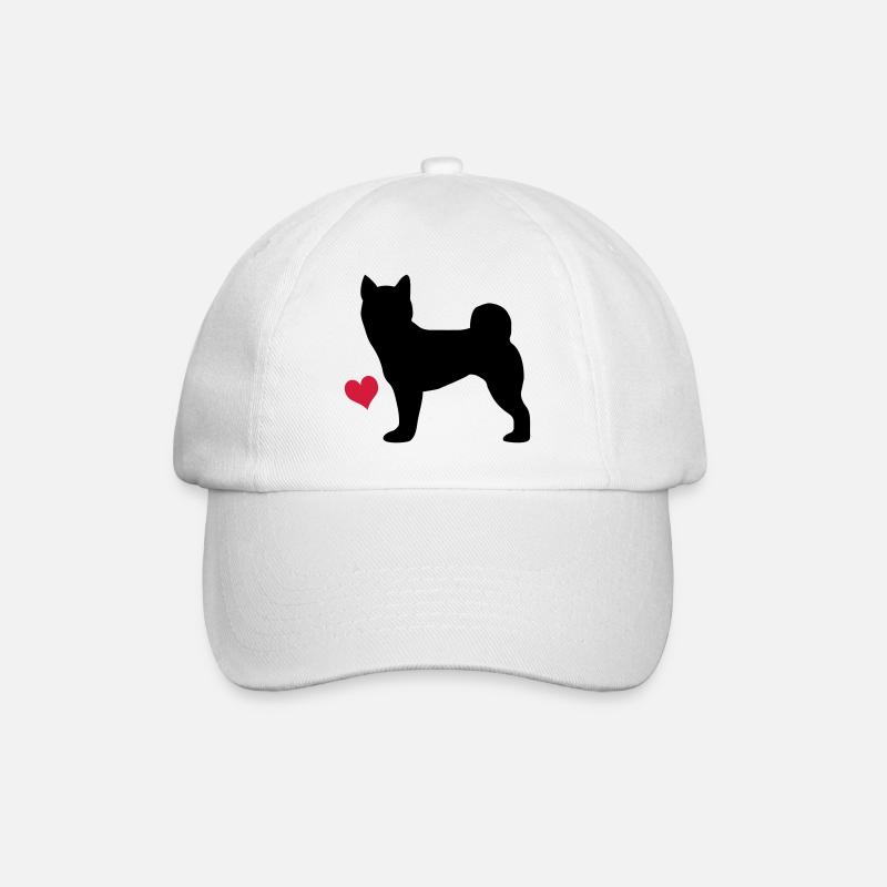 Shiba Inu - Baseballkappe - Weiß/Weiß