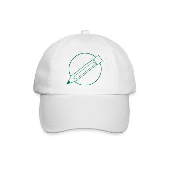 pencil circle - Baseball Cap - white/white - Front