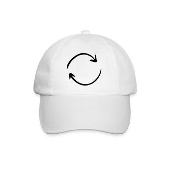 Arrow drawing sketch black - Baseball Cap - white/white - Front