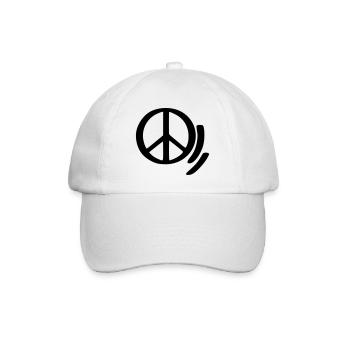 Peace Sign Drawing Peace Sketch black - Baseball Cap - white/white - Front