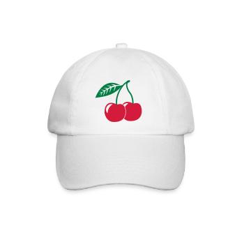 Kirsche, 2fb - Baseballkappe - Weiß/Weiß - Vorne